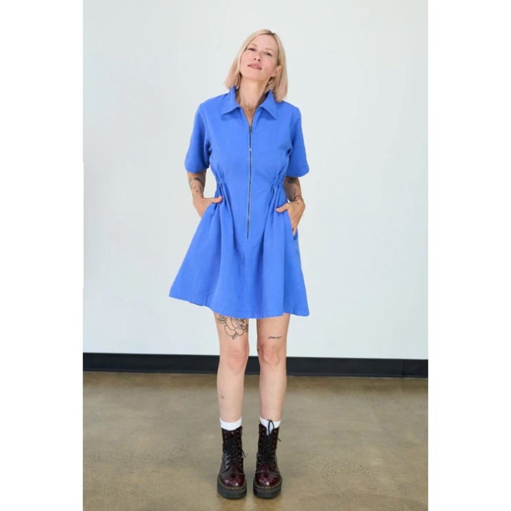 Noble Utility Dress in French Blue